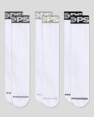 3 PACK - BAND CREW - WHITE