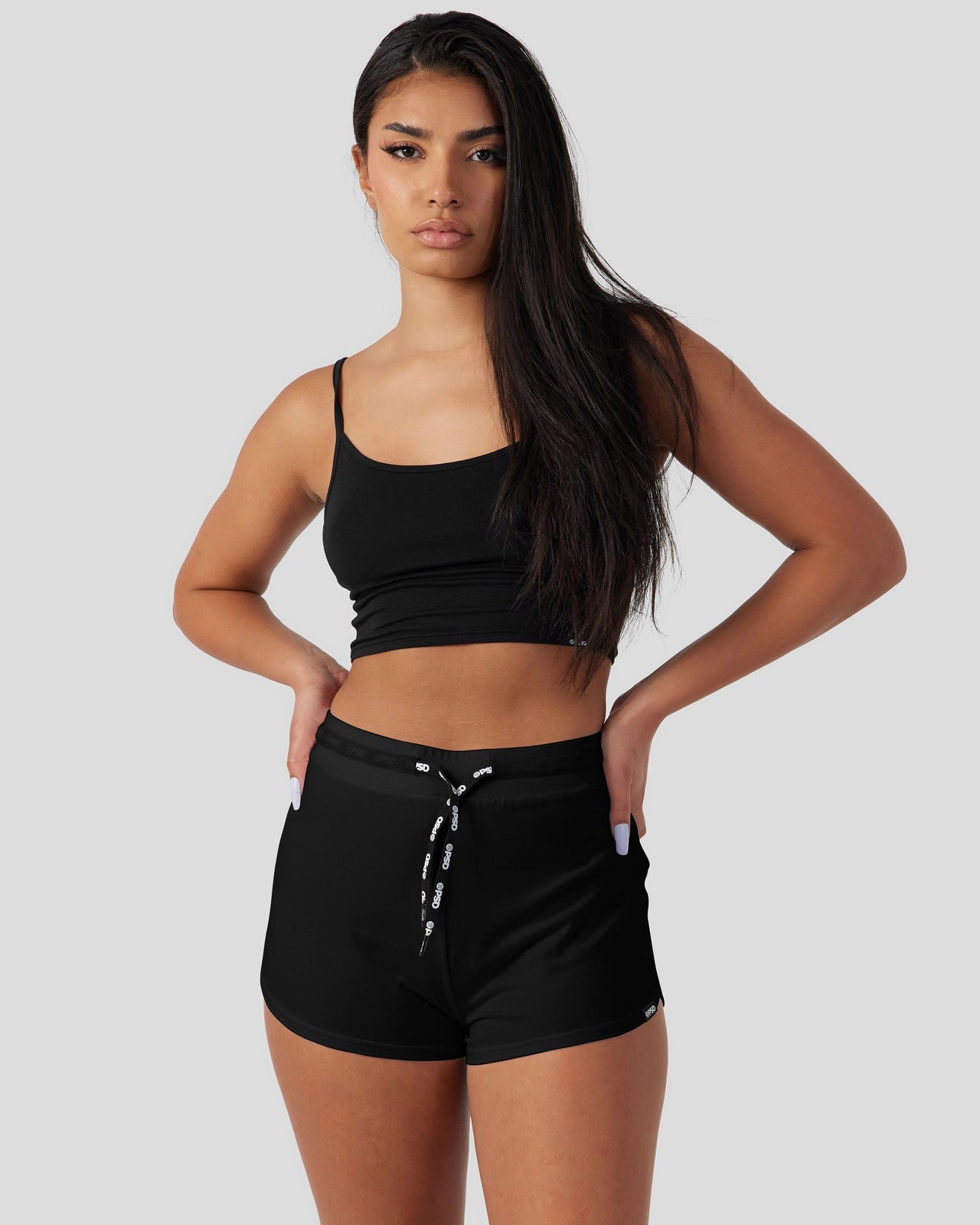 BLACK MODAL - CAMI SLEEP SET